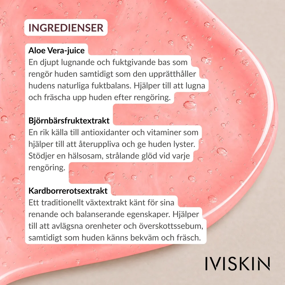 IVISKIN™ Glow Face Wash Ingredienser SE
